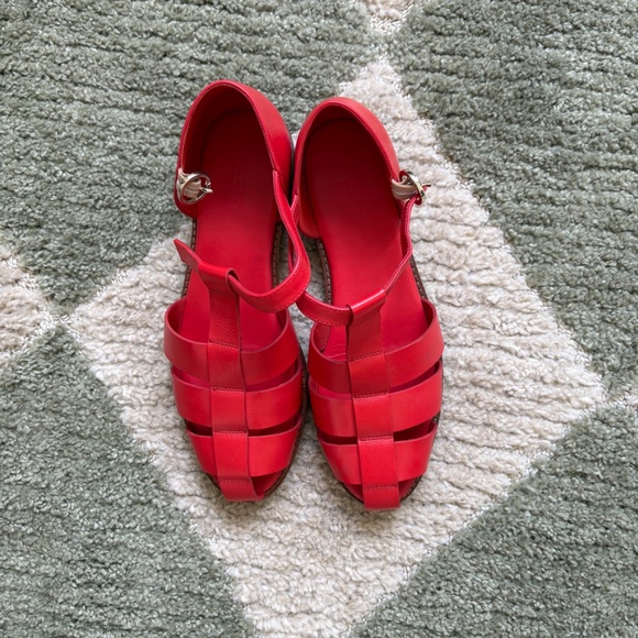 Anthropologie Pilcro Red Fisherman Sandals - Picture 3 of 7